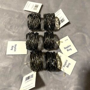 Second batch of dark chrome napkin rings- never used